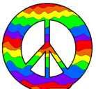 Dibujo Símbolo de la paz pintado por festera