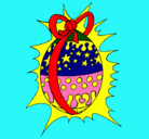 Dibujo Huevo de pascua brillante pintado por LLUCHIA 