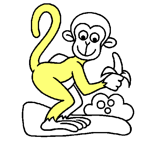 Dibujo Mono pintado por natiita