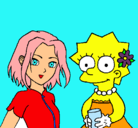 Dibujo Sakura y Lisa pintado por DANNYEL