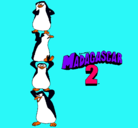 Dibujo Madagascar 2 Pingüinos pintado por cece
