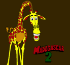 Dibujo Madagascar 2 Melman pintado por EUDES