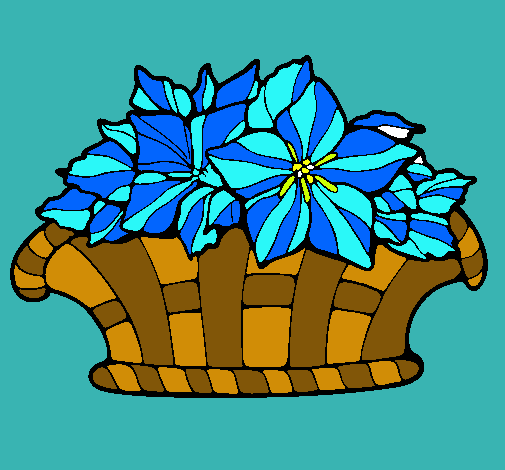 Dibujo Cesta de flores 8 pintado por bluisa