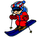 Dibujo Niño esquiando pintado por rsana