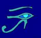 Dibujo Ojo Horus pintado por ALFO