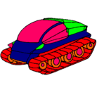 Dibujo Nave tanque pintado por tractorturbo