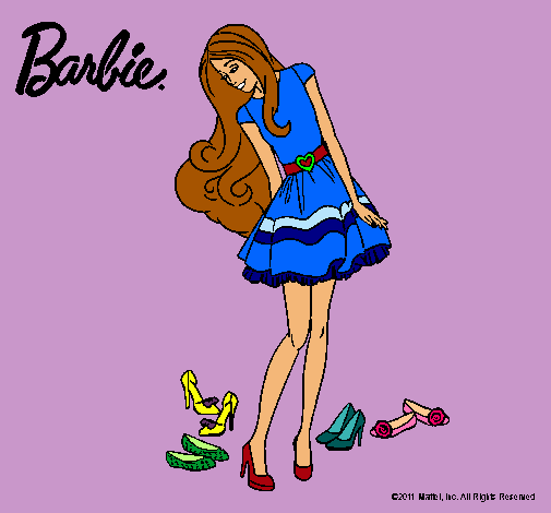 Barbie y su colección de zapatos