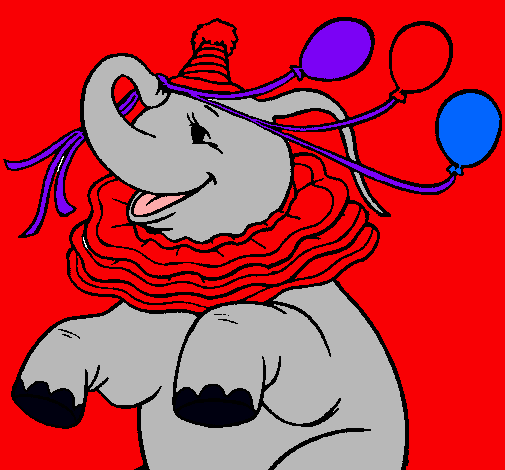 Elefante con 3 globos