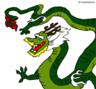 Dibujo Dragón chino pintado por nanita44