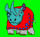 Dibujo Rinoceronte pintado por chinchucapa