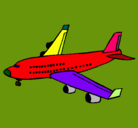 Dibujo Avión de pasajeros pintado por cristopher