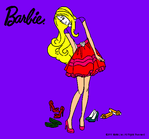 Barbie y su colección de zapatos