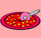 Dibujo Pizza pintado por Victori-a
