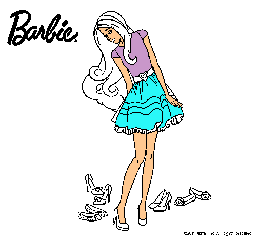 Barbie y su colección de zapatos