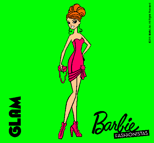 Dibujo Barbie Fashionista 5 pintado por kool