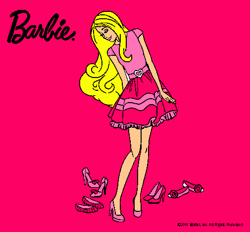 Barbie y su colección de zapatos