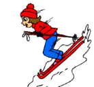 Dibujo Esquiadora pintado por regina00