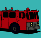Dibujo Camión de bomberos pintado por KATHIA