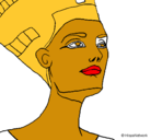 Dibujo Busto de Nefertiti pintado por zineb