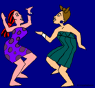 Dibujo Mujeres bailando pintado por ffcfdffgfgf