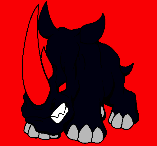 Dibujo Rinoceronte II pintado por emicaqui