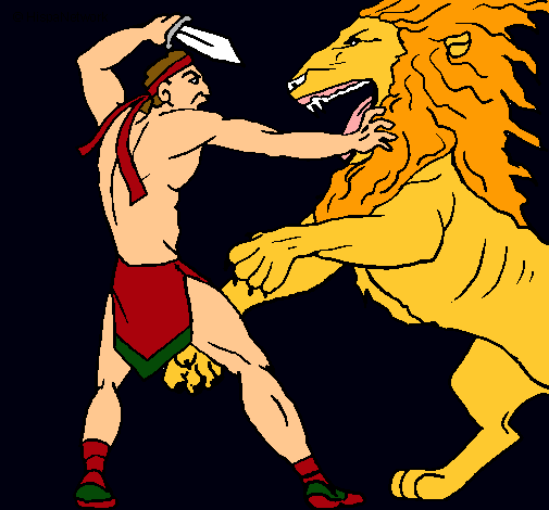 Gladiador contra león