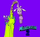 Dibujo Madagascar 2 Melman pintado por maxi2011