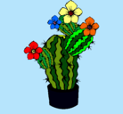 Dibujo Flores de cactus pintado por letyy
