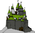 Dibujo Castillo medieval pintado por clavasquin