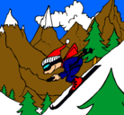Dibujo Esquiador pintado por gozalbo
