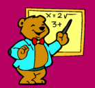 Dibujo Profesor oso pintado por yadhira