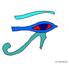Dibujo Ojo Horus pintado por xisco