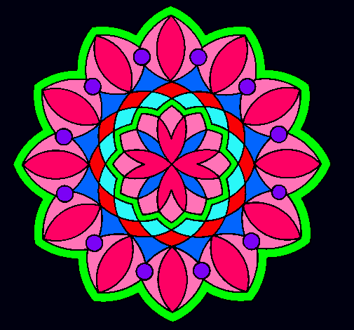 Dibujo Mandala 3 pintado por kimby