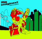 Dibujo Imaginext 4 pintado por 2002