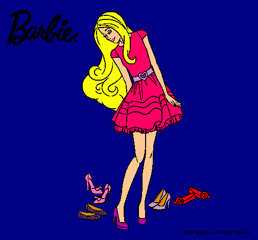 Barbie y su colección de zapatos