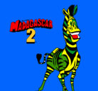 Dibujo Madagascar 2 Marty pintado por luiz