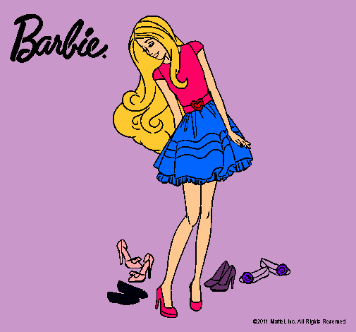 Barbie y su colección de zapatos