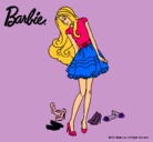 Dibujo Barbie y su colección de zapatos pintado por qqkqkjiqqquq