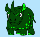 Dibujo Rinoceronte pintado por garguis