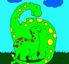 Dibujo Dinosaurios pintado por Rossy