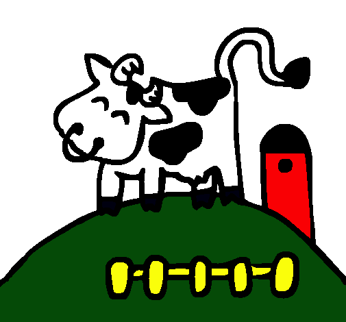 Dibujo Vaca feliz pintado por guillechiw