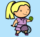 Dibujo Chica tenista pintado por Candee