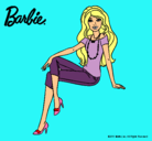 Dibujo Barbie moderna pintado por pinguini