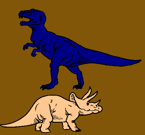 Triceratops y tiranosaurios rex