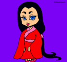 Dibujo Princesa con kimono pintado por Ale_