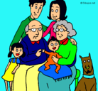 Dibujo Familia pintado por nelson