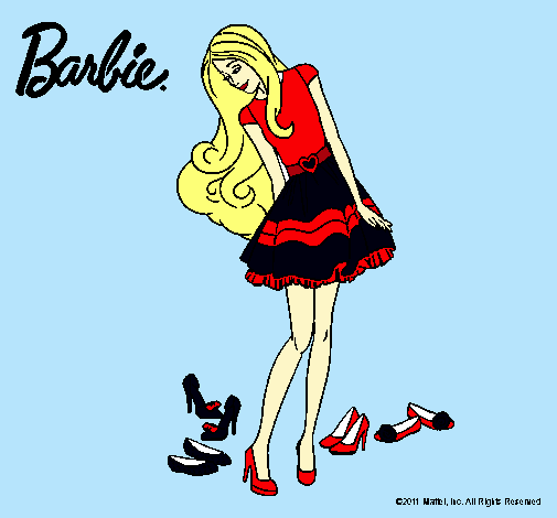 Barbie y su colección de zapatos