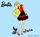 Dibujo Barbie y su colección de zapatos pintado por katu