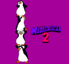 Dibujo Madagascar 2 Pingüinos pintado por cecelia