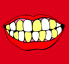 Dibujo Boca y dientes pintado por laura200119